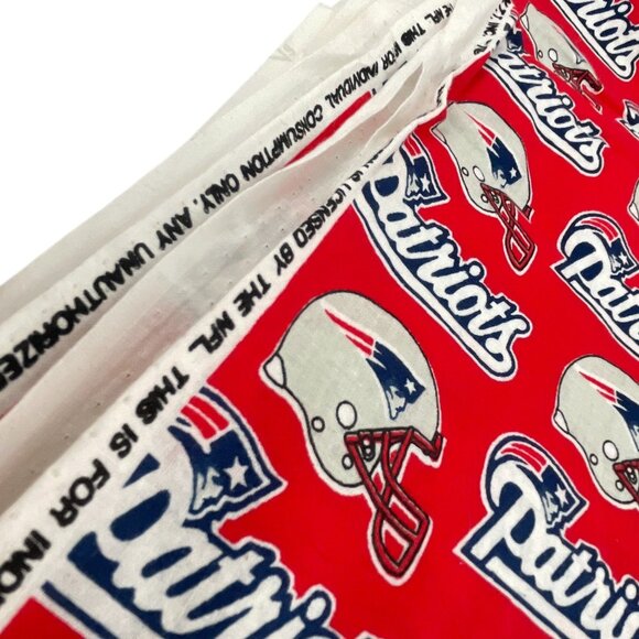 New England Patriots NFL Licensed Cotton Fabric 2 Yards Long 60" Wide - Picture 3 of 4